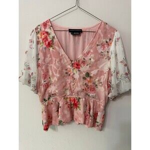 Anthropology Hemant & Nadita Rose Garden  blouse  medium
